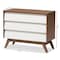 Baxton Studio Hildon Mid-Century White and Walnut Wood 3-Drawer Storage Chest 136-7492 - alternate 7
